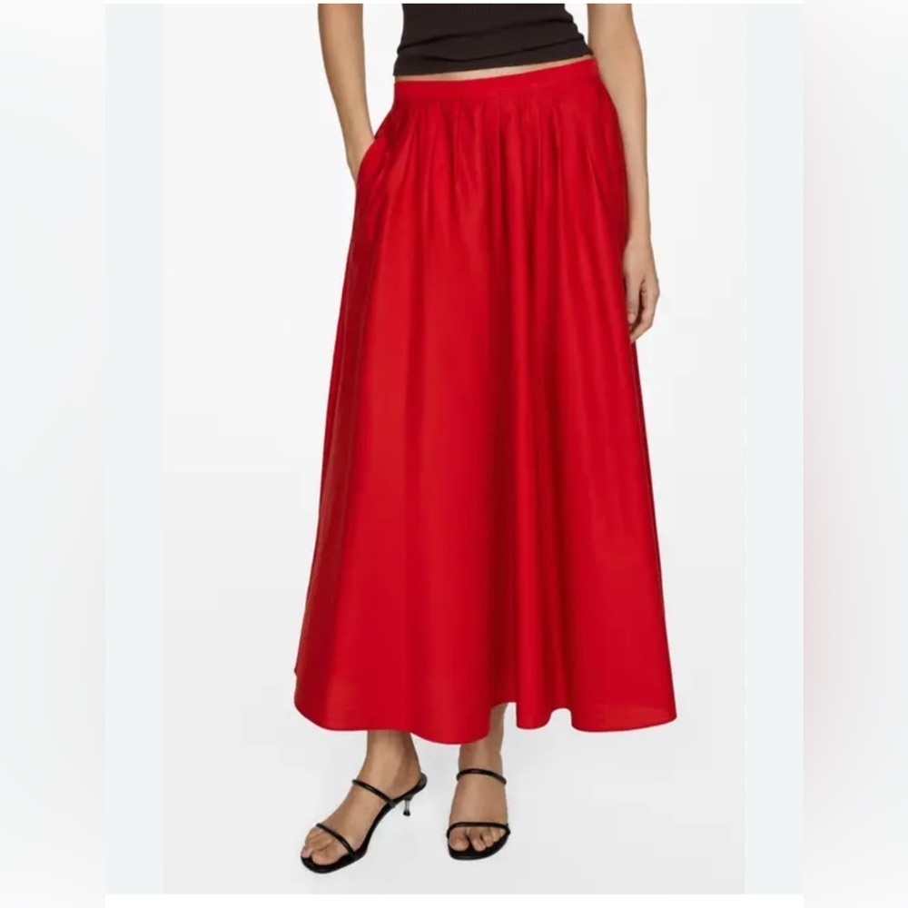 Maison Scotch Skirt Size 2  small Red elastic flowy maxi